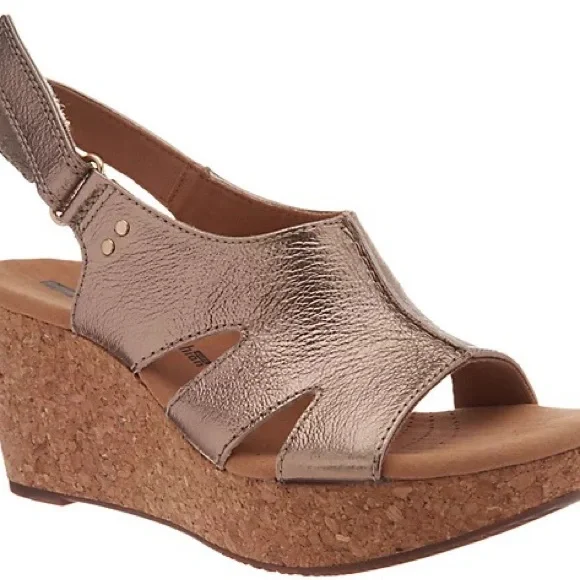 NWOB Clarks Annabel Bari Wedge Sandals - Picture 13 of 13